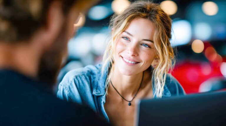 deltidsansettelse - kvinne hjelper en kunde