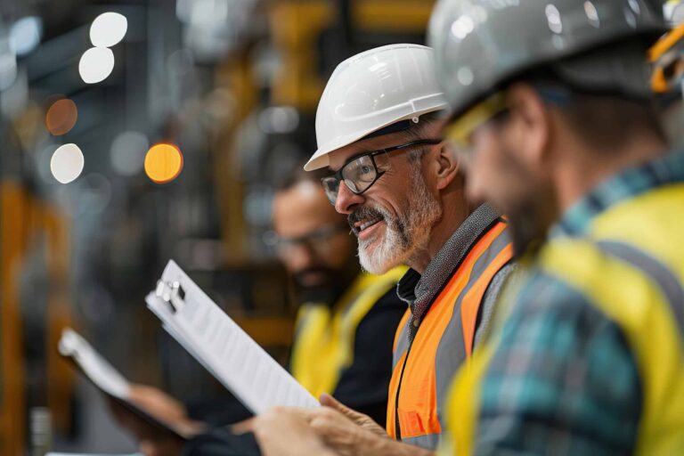 tariff - arbeidsfolk ser på papirer