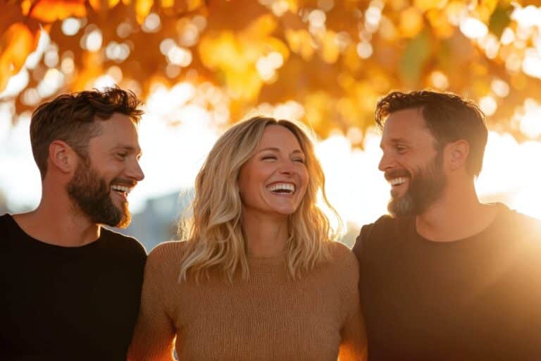 sameie i familieforhold - tre søsken smiler