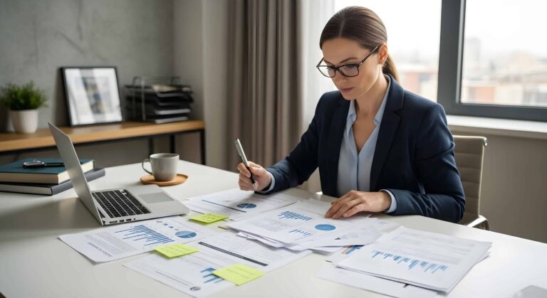 common reporting standard CRS - kvinne fyller ut skjemaer