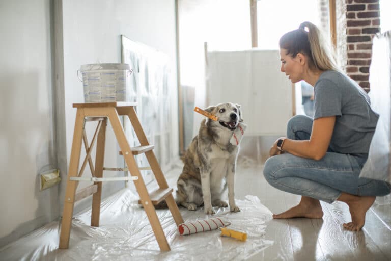 prisavslag ved boligkjøp - kvinne som maler et hus
