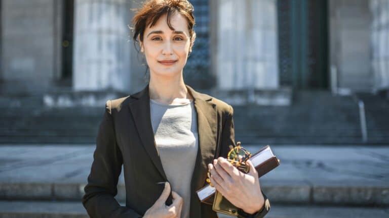 saksøke styre - kvinne ser i kamera