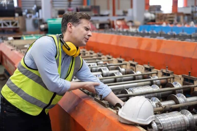 klemskade - mann har satt hånden fast i en maskin