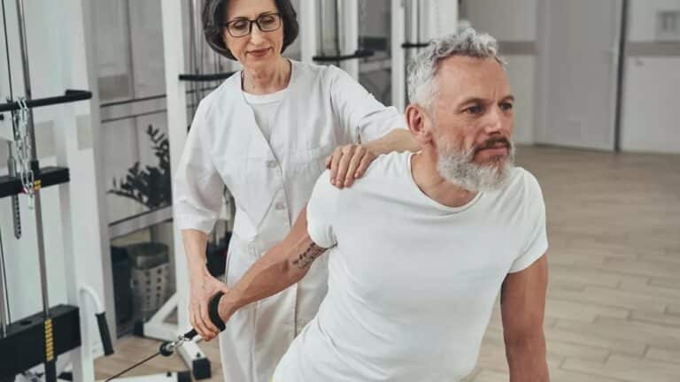 nakkesleng og whiplash - mann er hos kiropraktor